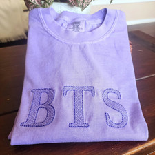 BTS Unisex T-Shirt : Kpop Concert Fan Tees, Embroidered BTS T-Shirt