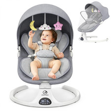 Electric Baby Swing with Bluetooth, Remote, 12 Melodies  5 Speeds