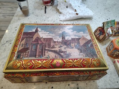Tin Box Germany Otto E. Schmidt 1996  90469 Cookies Biscuits Storage Home Decor 