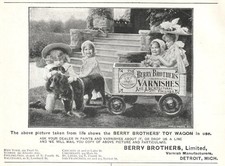Antique 1900 Berry Brothers Varnishes Wagon Photo Orig Print Ad 17x12cm OFF301