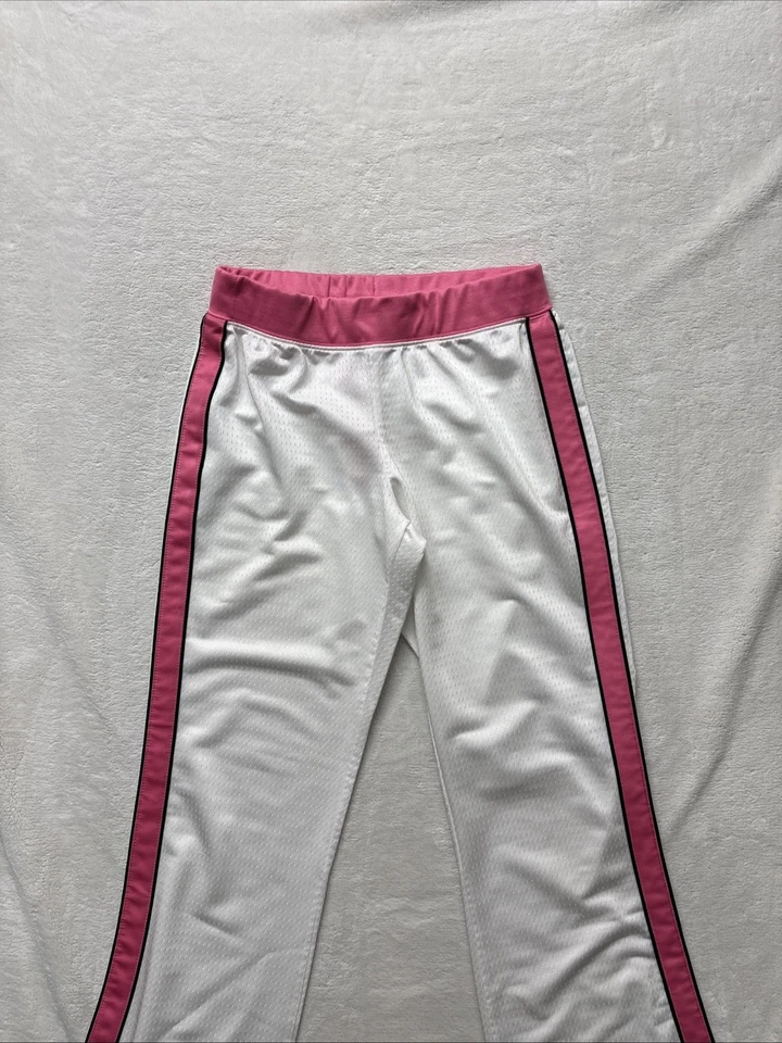 Pantalones deportivos vintage Nike para mujer pequeños 4-6 malla yoga blanco rosa salón Foto 2 de 4