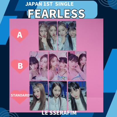 LE SSERAFIM FEARLESS JAPAN 1. EINZELNE Fotokarte Standard Typ A, B PC