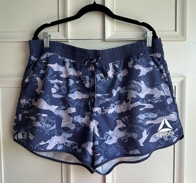 Reebok Womans Size XXL Running Athletic Shorts Purple Blue