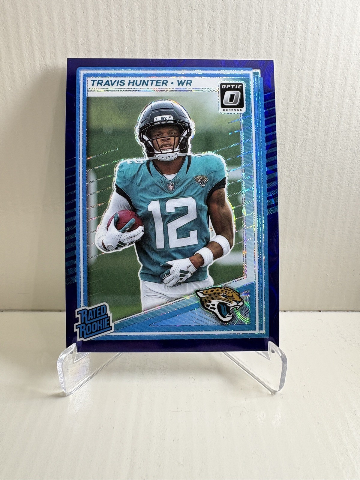 2025 Panini Donruss - Travis Hunter #301 Optic Rated Rookie Blue Scope Prizm