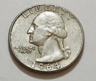 1964 Washington Quarter • NMM 90% Silver • Strong Detail    X148