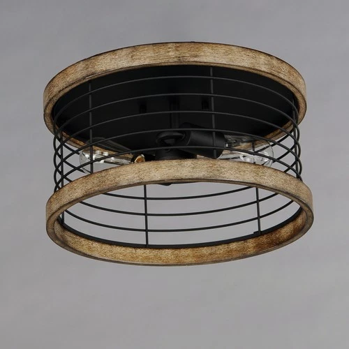 Maxim 12510 Homestead 2 Light 15"W Flush Mount Drum Ceiling - MultiColor - Picture 7 of 12