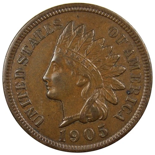 1905 Indian Head Cent AU+ ALMOST UNC Circulated Coin A2121