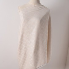 Authentic Gucci Scarf Stole Shawl 65 Silk 35 Wool Cream PreOwned
