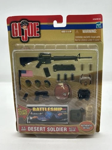 Vintage GI Joe 12" US Army Desert Soldier Battle Gear Set Hasbro 2000 NEW