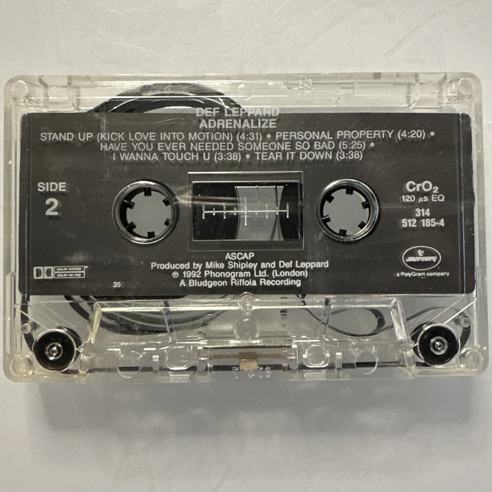 Def Leppard Adrenalize (Cassette) Tape - Image 2 of 2