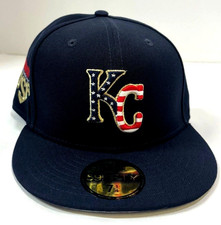 Kansas City Royals MLB 2023 Fourth of July NE Fitted Hat~ Blue