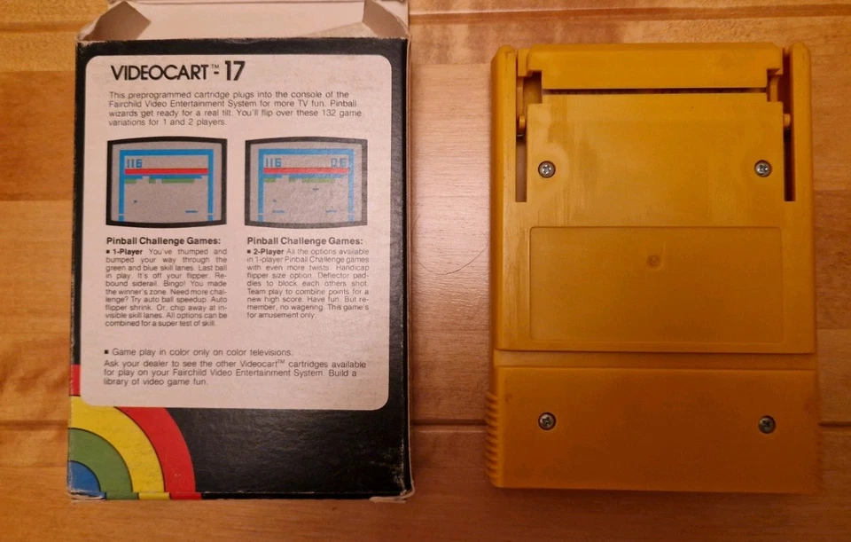 Pinball Challenge (Fairchild Channel F, 1978) Videocart-17 - Image 2 of 3