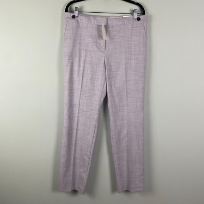 Ann Taylor The Straight Leg Pants Size 8 Purple Mid Rise Full Length