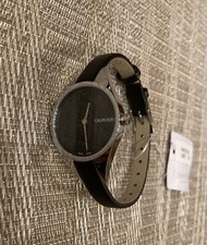 Womens Calvin Klein Swiss Black Leather Silver Watch K8P231C1 New RRP £179.00