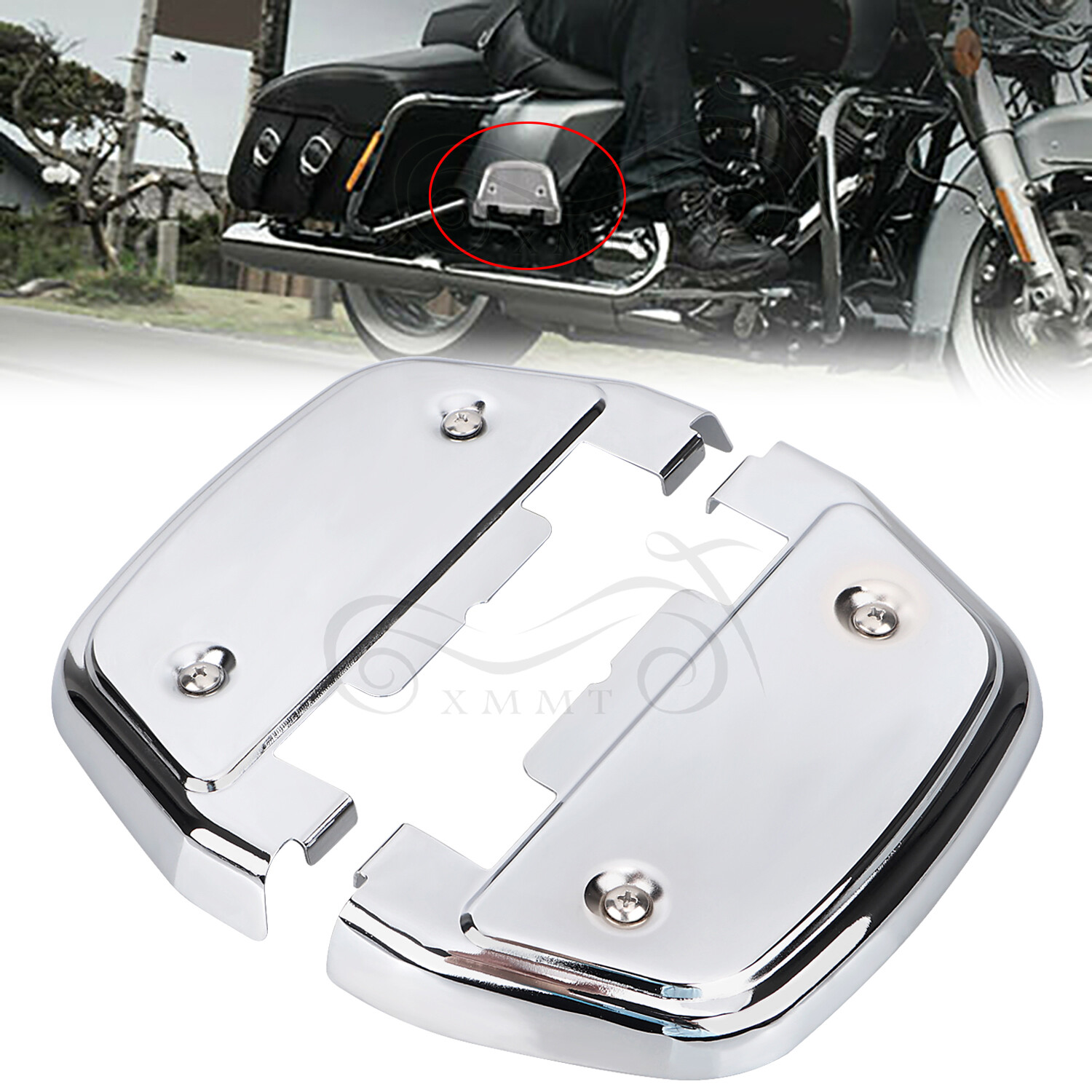 Chrome Passenger Floorboard Covers For Harley Heritage Softail Fatboy