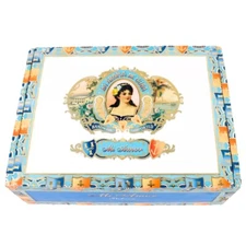 La Aroma De Cuba Mi Amor Belicoso Empty Wood Cigar Box 8.25" x 6" x 2.75"