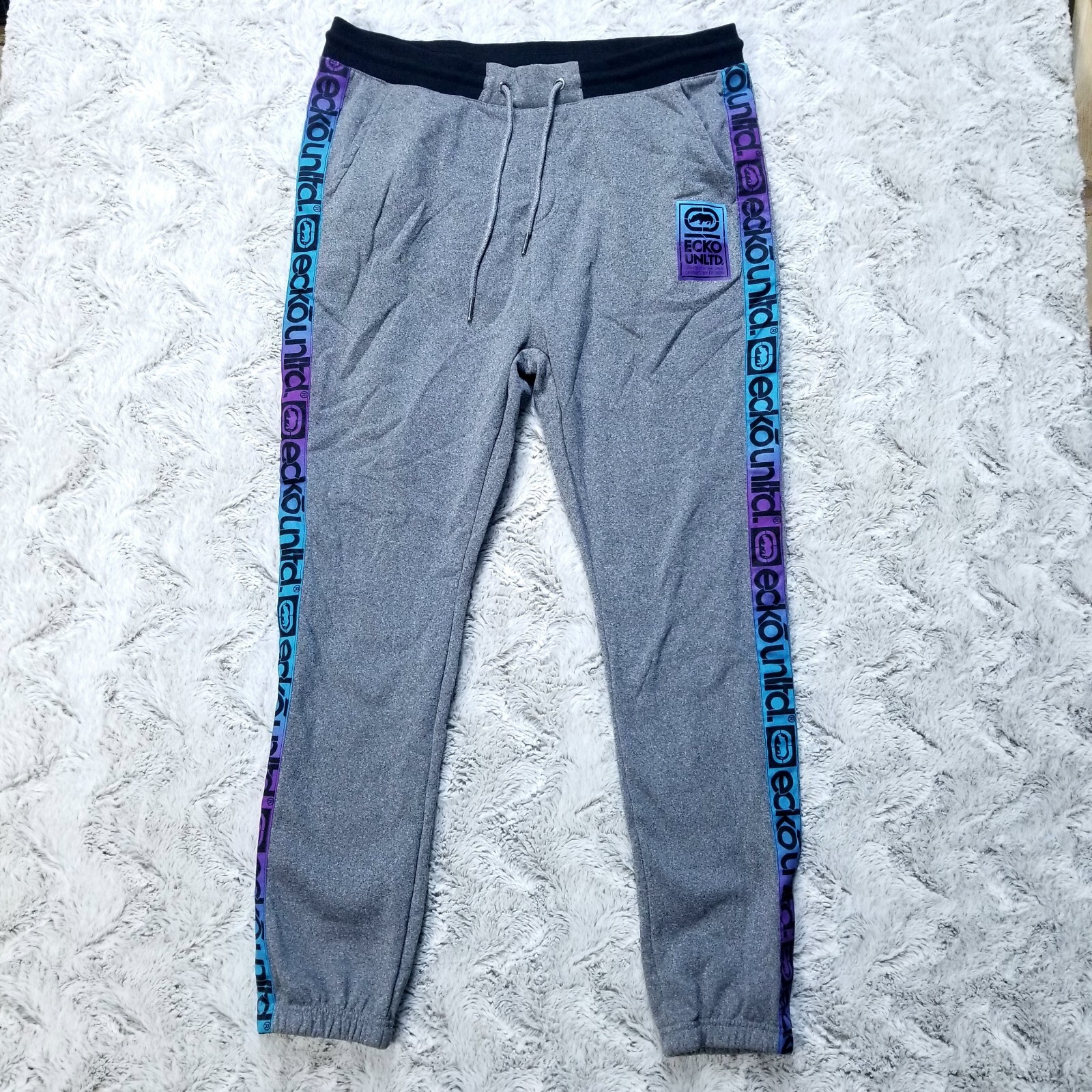 Felpa jogger ECKO Unltd donna XL firmata pony pile grigio