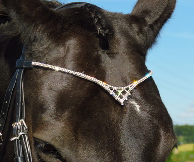 Equiture Iridescent megabling curve crystal browband – Matchy Dressage Equiture Iridescent megabling curve crystal browband – Matchy Dressage