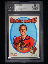 1971-72 Topps #85 Dennis Hull BGS Authentic HAND SIGNED AUTO