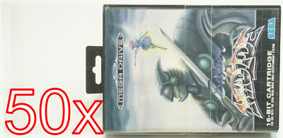 50 X Klarsicht Schutz Hülle Sega Mega Drive Master System MD MS OVP 0,3 mm Dünn