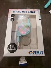 Retractable Micro USB Cable Data Sync Charger Cord New