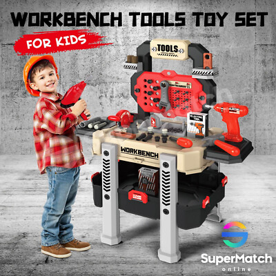 Kids Workbench Tool Bench Construction Pretend Role Play Toy