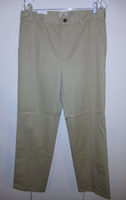 ST. JOHN'S BAY BRITISH KHAKI MEN'S PANTS-32x32-NWT-COTTON/POLY- 50 TAG