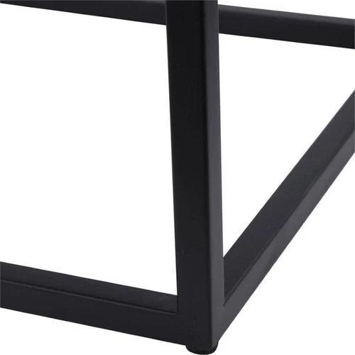 Uttermost Gambia Modern Marble and Steel Plant Stand in Aged Black - Picture 5 of 8