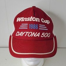 VTG 1986 Winston Cup Daytona 500 Trucker Hat Snapback Cap Racing Puffy Paint USA