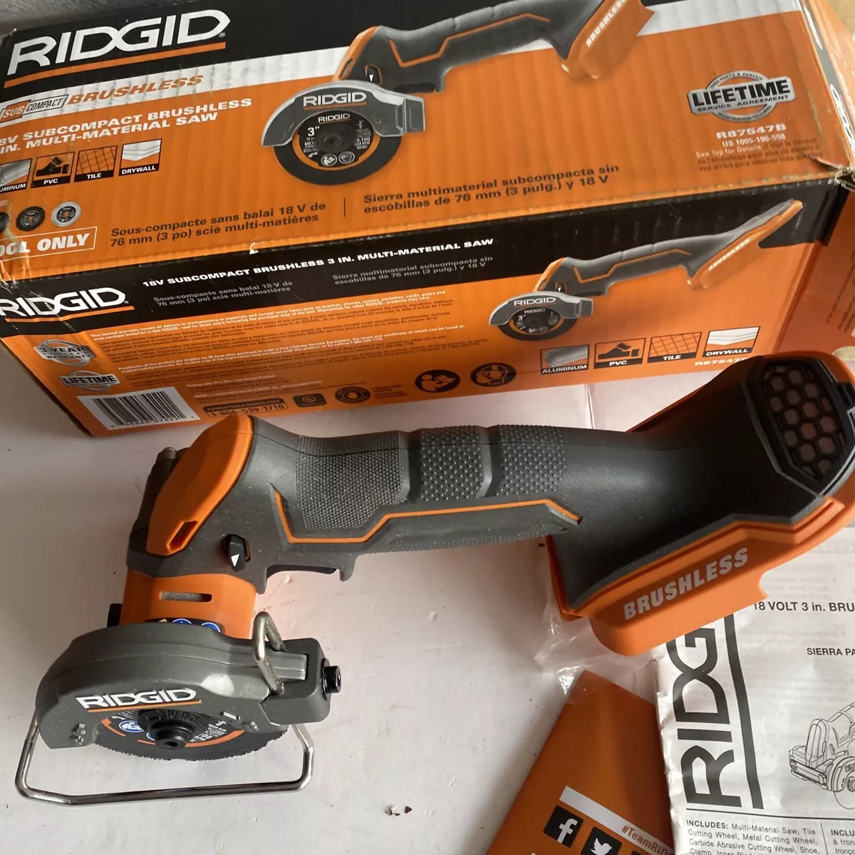 RIDGID R87547B 18V SubCompact Brushless in. Multi-Material Saw eBay