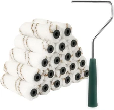 Microfiber Paint Roller Covers, 20 Pack 4 Inch Microfiber Roller Covers with Rol