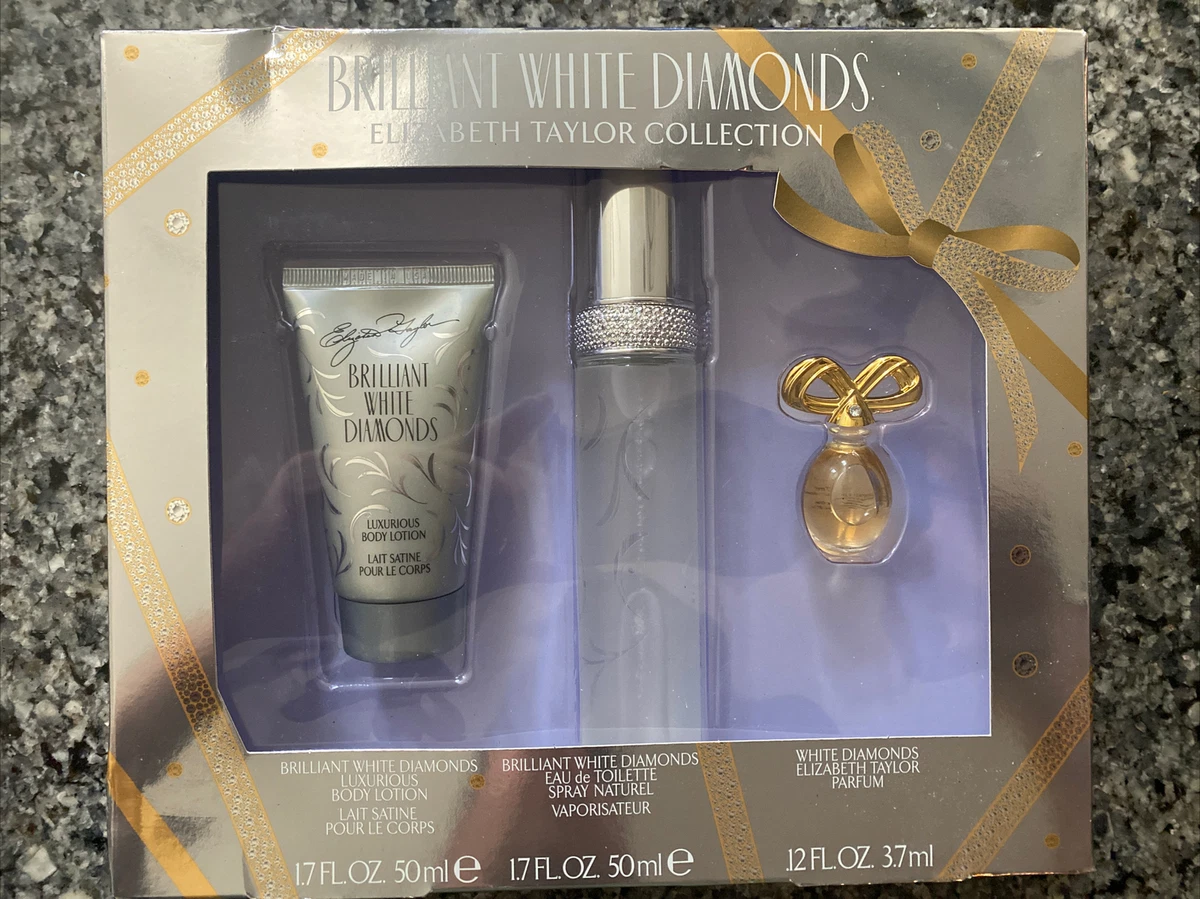 Elizabeth Taylor Brilliant White Diamonds 3 piece Perfume Set