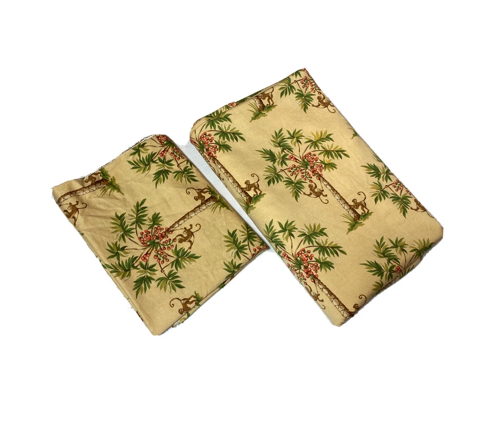 Custom Made Window Curtain Scarf or Tablecloth P Kaufmann Palm Springs Monkey - Image 4 of 4