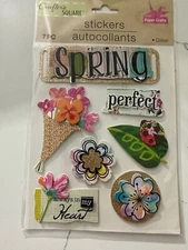 Crafter's Square Dimensional Spring Paper Crafts Flowers Always In My Heart Leaf