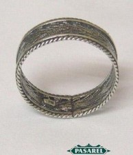 Attractive Sterling Silver Filigree Ring Israel 1950s