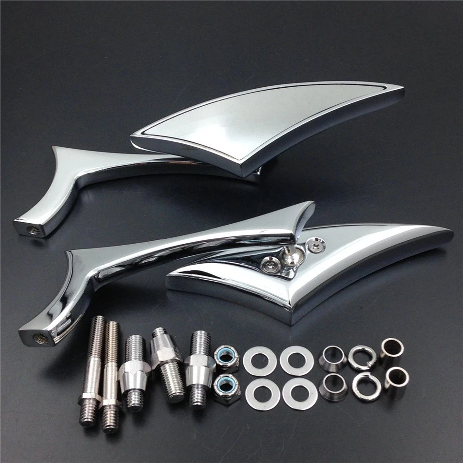 Chrome Spear Rear View Side Mirrors for Suzuki Hayabusa GSX Boulevard Intruder