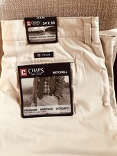 chaps mens  pants Relaxed Fit  Flat Front
