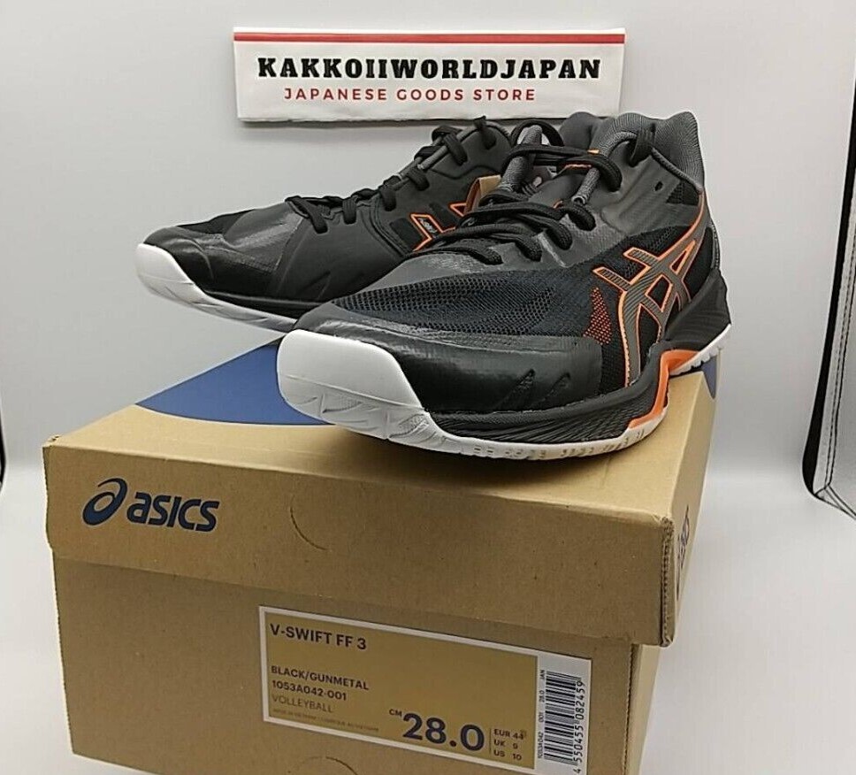 Asics Volleyball Shoes V-SWIFT FF 3 1053A042 001 BLACK / GUNMETAL
