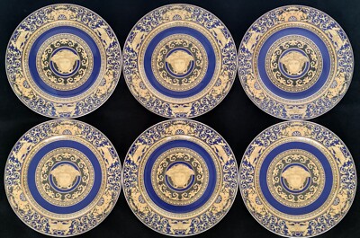 Rosenthal Versace Medusa blue Set of 6 Plates - 31 cm (D0707) | eBay