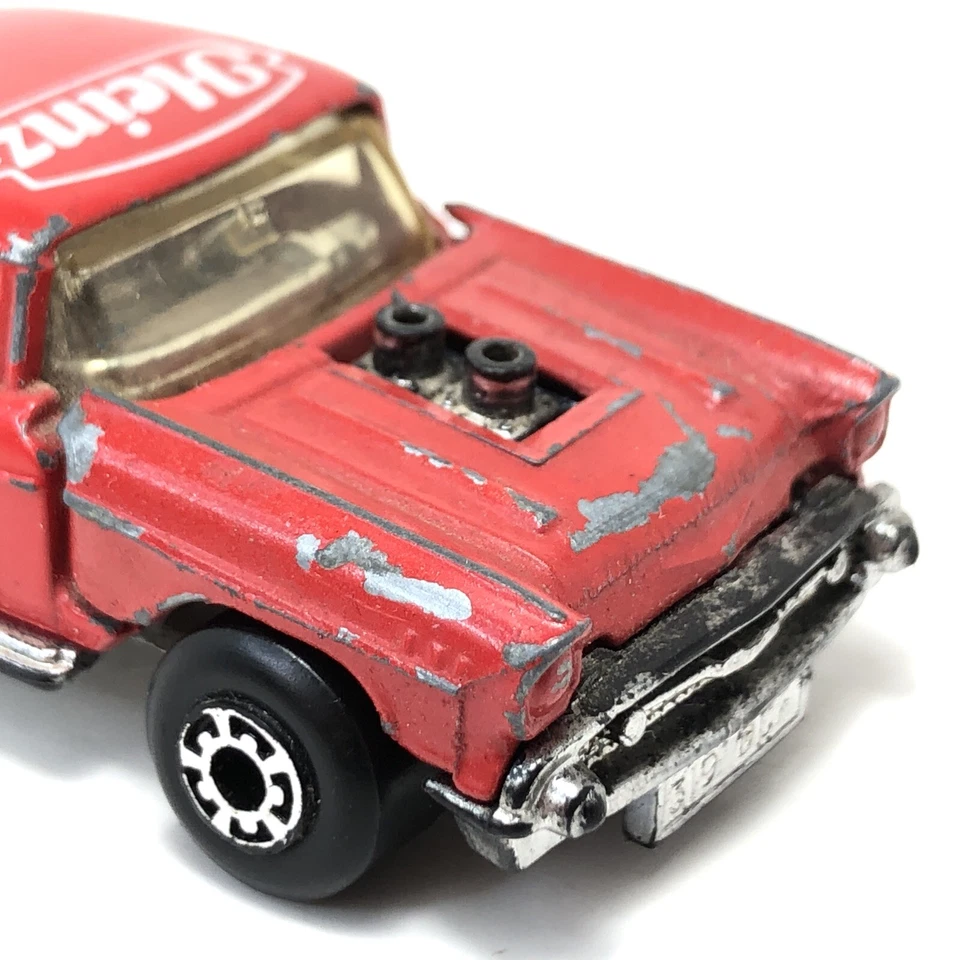 Caja de cerillas vintage superrápida No. Coche Chevy Heinz 4 '57 rojo Ketchup Hot Rod C4 RARO Foto 4 de 4