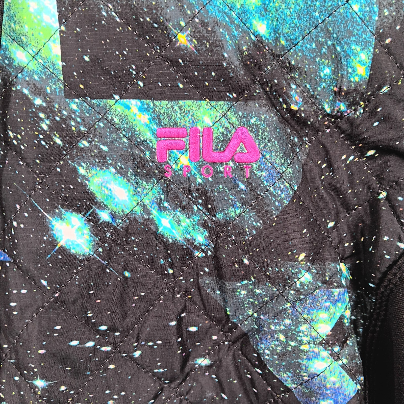 Fila Sport Jacket Donna 3X Nero Galaxy Felpa con Coulisse *Problema Cerniera Funzionante