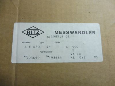 1 x Ritz Messwandler KSO 74; 158518