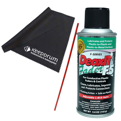 Caig DeoxIT F5S-H6 Faderlube Spray mit Mikrofasertuch