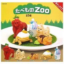 Food ZOO Food x Animal Mascot Capsule Toy 5 Types Full Comp Set Gacha New Japan