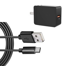 6ft Long USB-C Cable 18W Fast Home Charger Power Cord Wall AC for Tablets