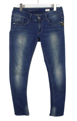 G-Star Lynn Skinny Jeans Damen W30/L32 Zip Fly Whiskers Neu Denim Blau