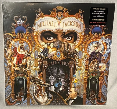 LP MICHAEL JACKSON Dangerous (2LP RED/BLACK VINYL, EPIC 2021) NEW MINT SEALED