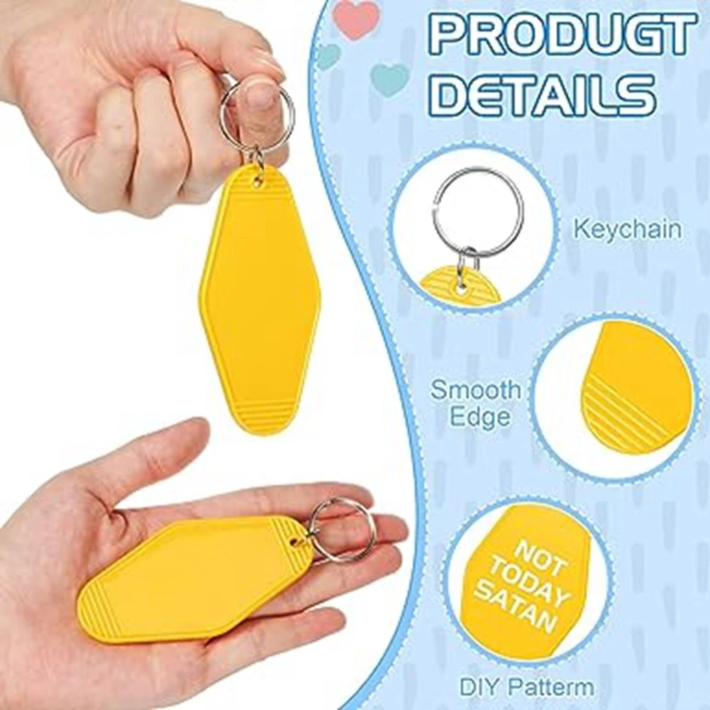 30Pcs Sublimation Keychain Blanks, Blank Hotel Keychains Bulks Rhombus1941