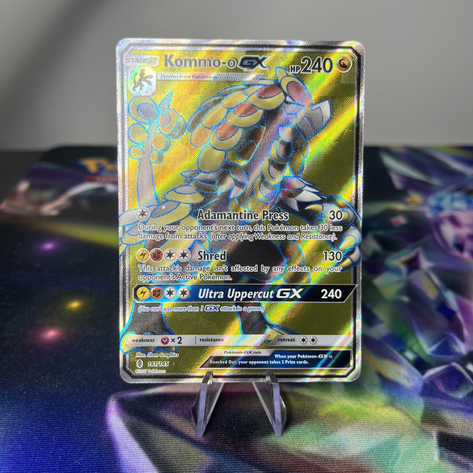 Pokémon TCG Kommo-o GX Guardians Rising 141/145 Full Art Ultra Rare NM