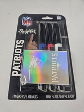 BodyMark BIC Temporary Tattoo Marker NFL -New England Patriots Blue Red White